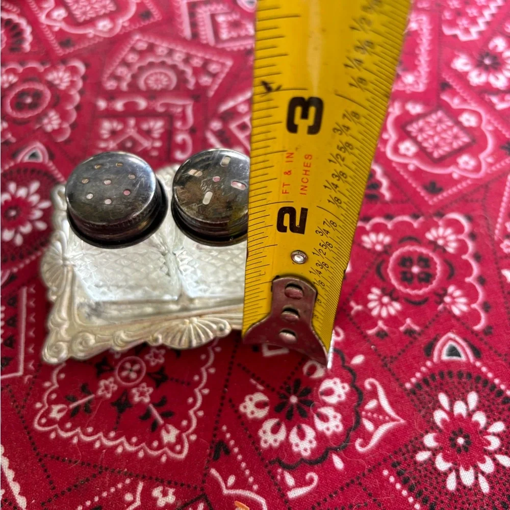 Silver Plated Collection Sugar Bowl w/Spoon Serving Spoins Salt/Pepper Shakers